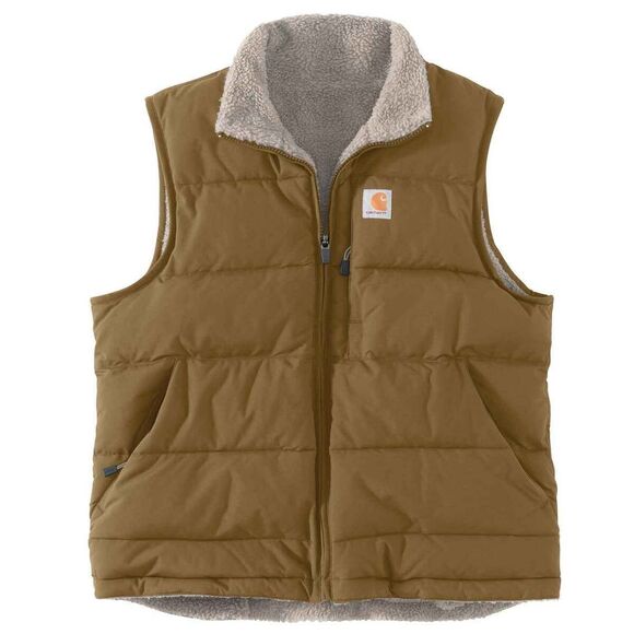 Carhartt NWT $129 Women Montana Reversible Relaxed Fit Insulated Vest Brown M - Picture 1 of 10